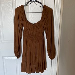Long sleeve off shoulder dress
